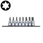 8PC 3/8" Drive Star Socket Bit Set T20-T55 50MM Length