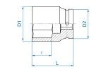 1" Drive Deep Impact Socket 33MM 6PT - Image 2