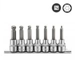 7PC 3/8" Drive Hex Ball Point Socket Bit Set 3-10MM 62MM Length